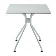 Tisch Alu4 mit Untergestell, Aluminiumprofil, Tischplatte lichtgrau 
